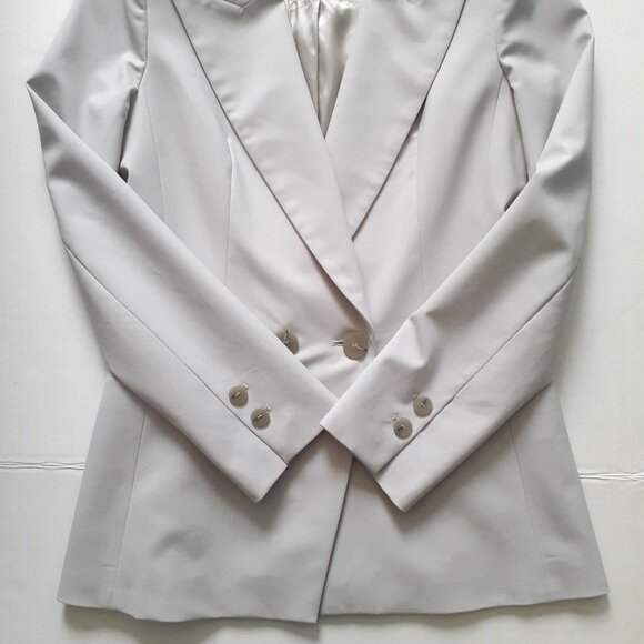 Simona Corsellini Wool Two-Button Blazer Gray Size 40/Size 4 - Picture 7 of 14